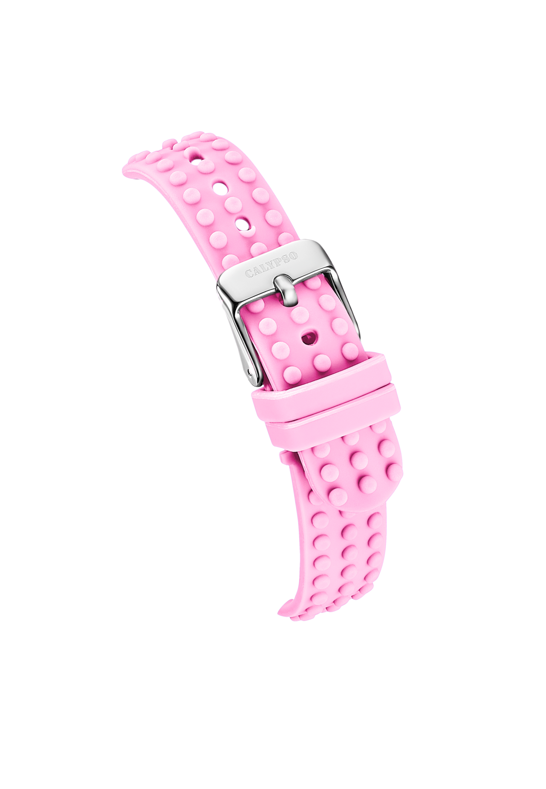 MONTRE ROSE, BRACELET CAOUTCHOUC, FILLE