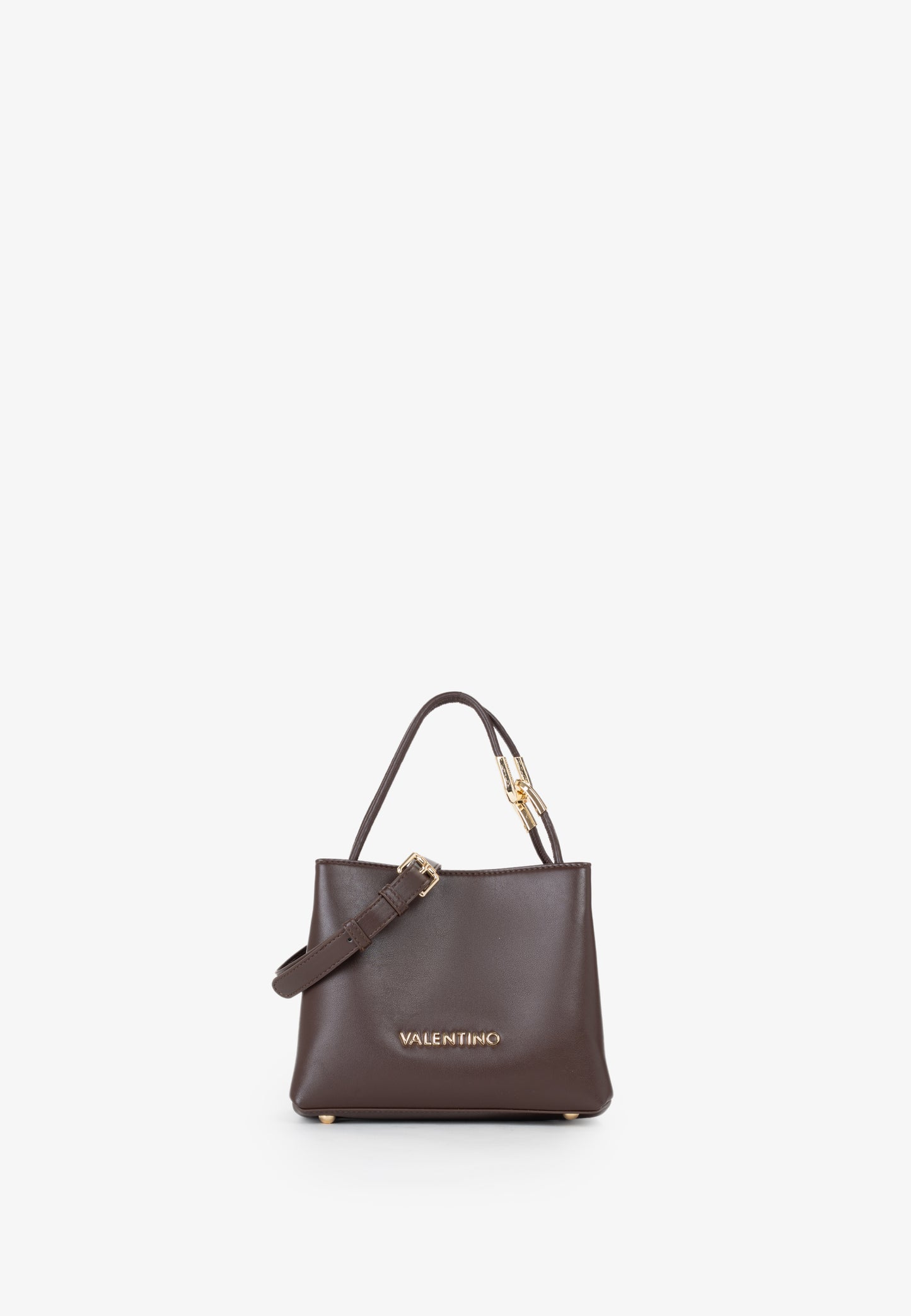 Sac à main femme cuir marron chocolat poignée dorée