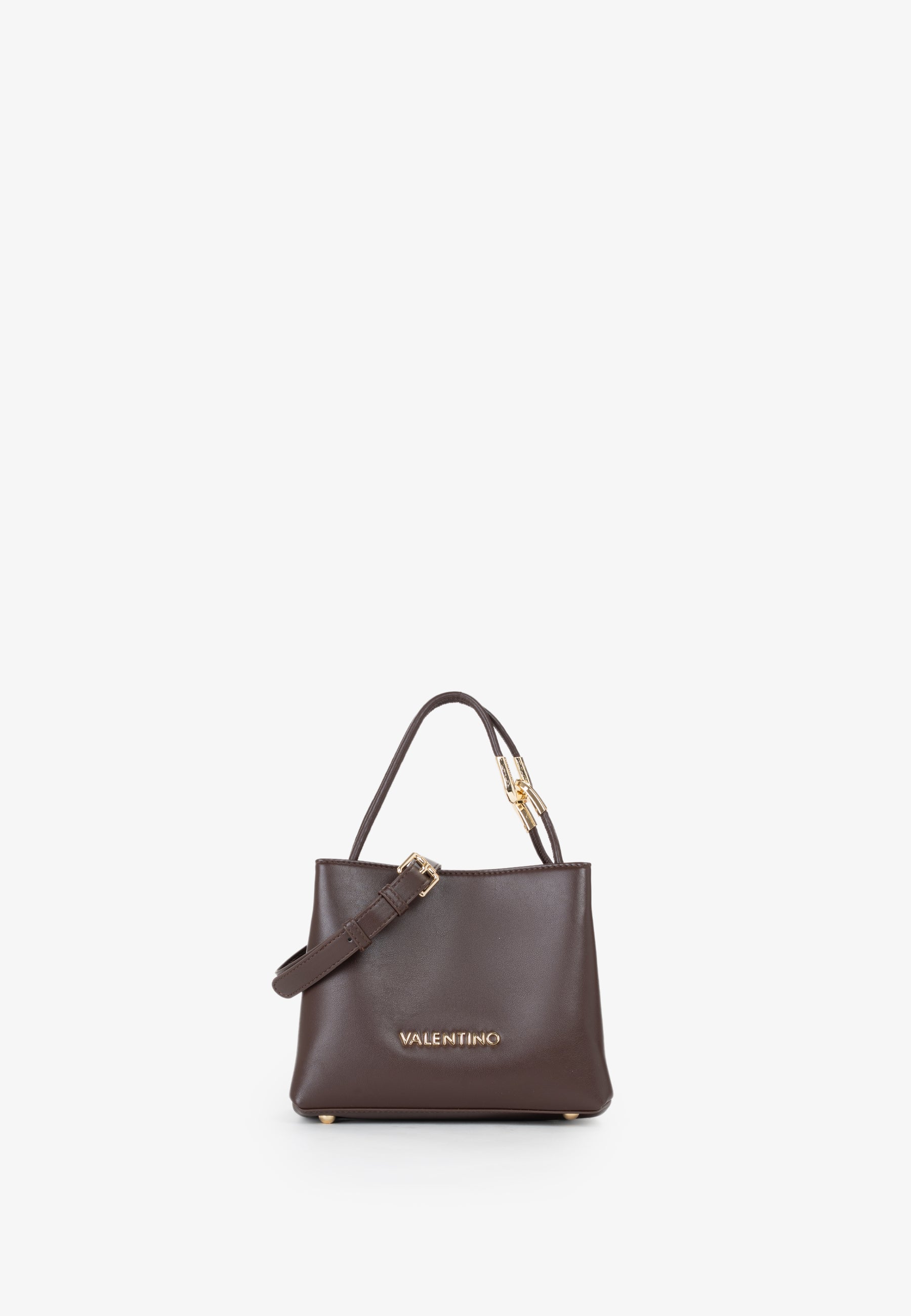 Sac à main femme cuir marron chocolat poignée dorée