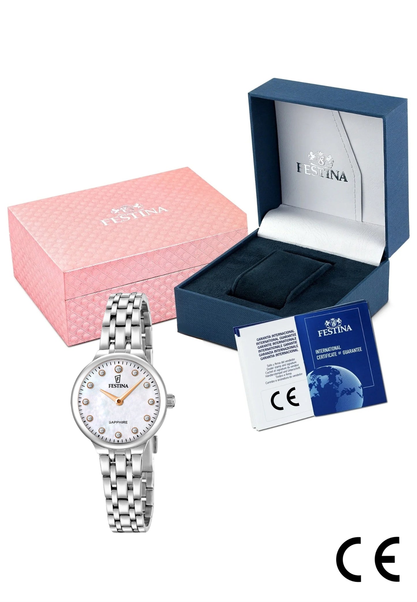 MONTRE MADEMOISELLE NACRE, BRACELET ACIER INOXYDABLE, FEMME