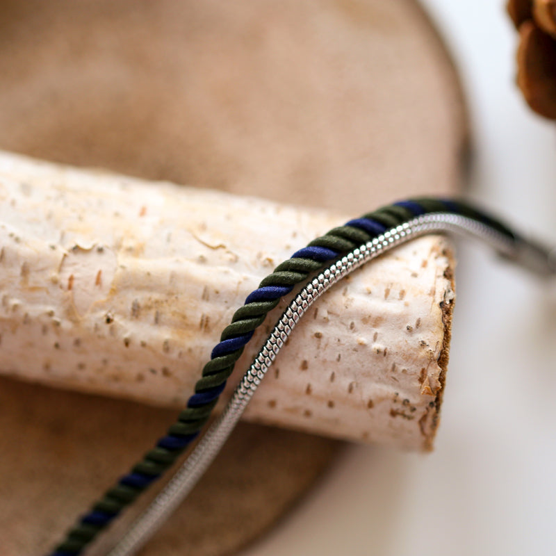 BRACELET HOMME   MARINE & KAKI