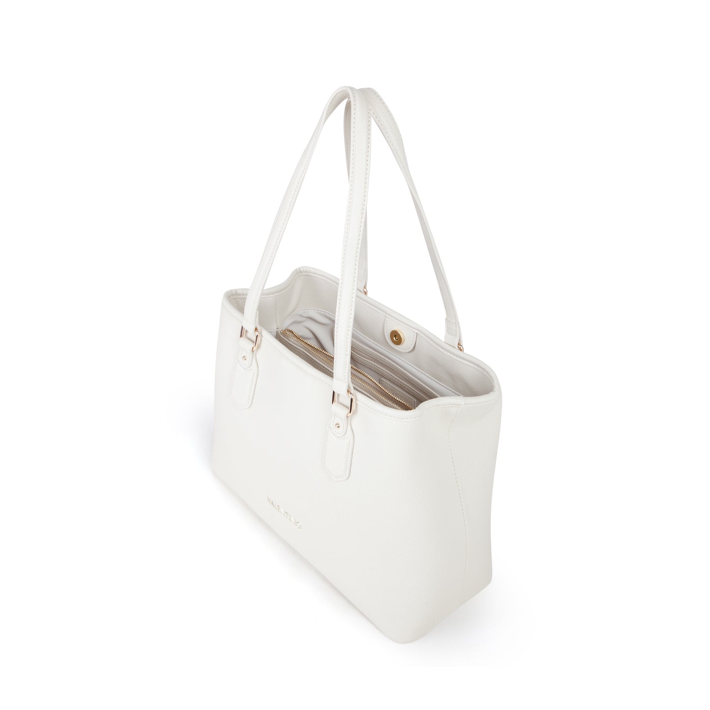 Sac à main femme cabas écru texturé anses longues
