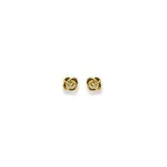 Clous d'oreilles femme or 18 carats jaune nœud poli