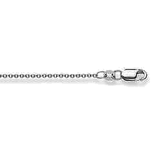Chaîne collier unisexe or blanc 18 carats forçat rond 42 cm