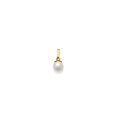 Pendentif femme or jaune 18 carats perle de culture ronde