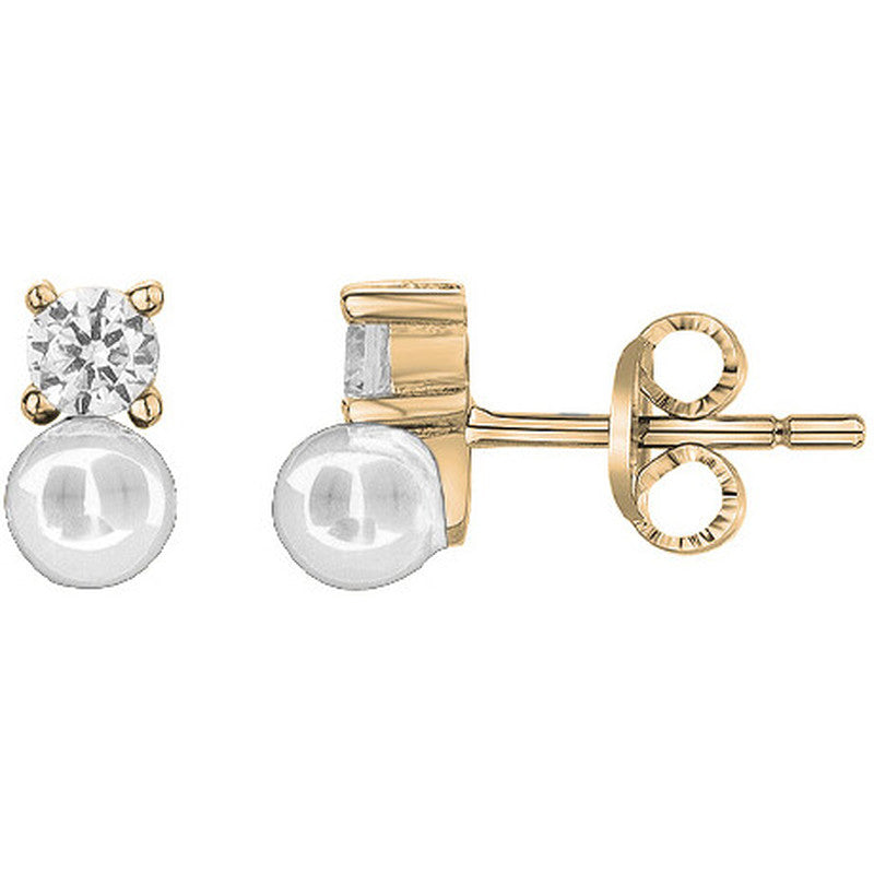BOUCLES D'OREILLES PLAQUE- CERAMQIUE BLANCHE - ZIRCONIA