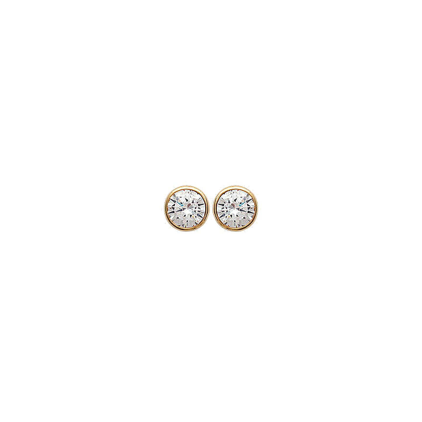 Boucles d'oreilles femme plaqué or zirconia poussette