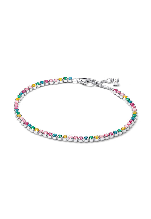 Bracelet de tennis arc-en-ciel