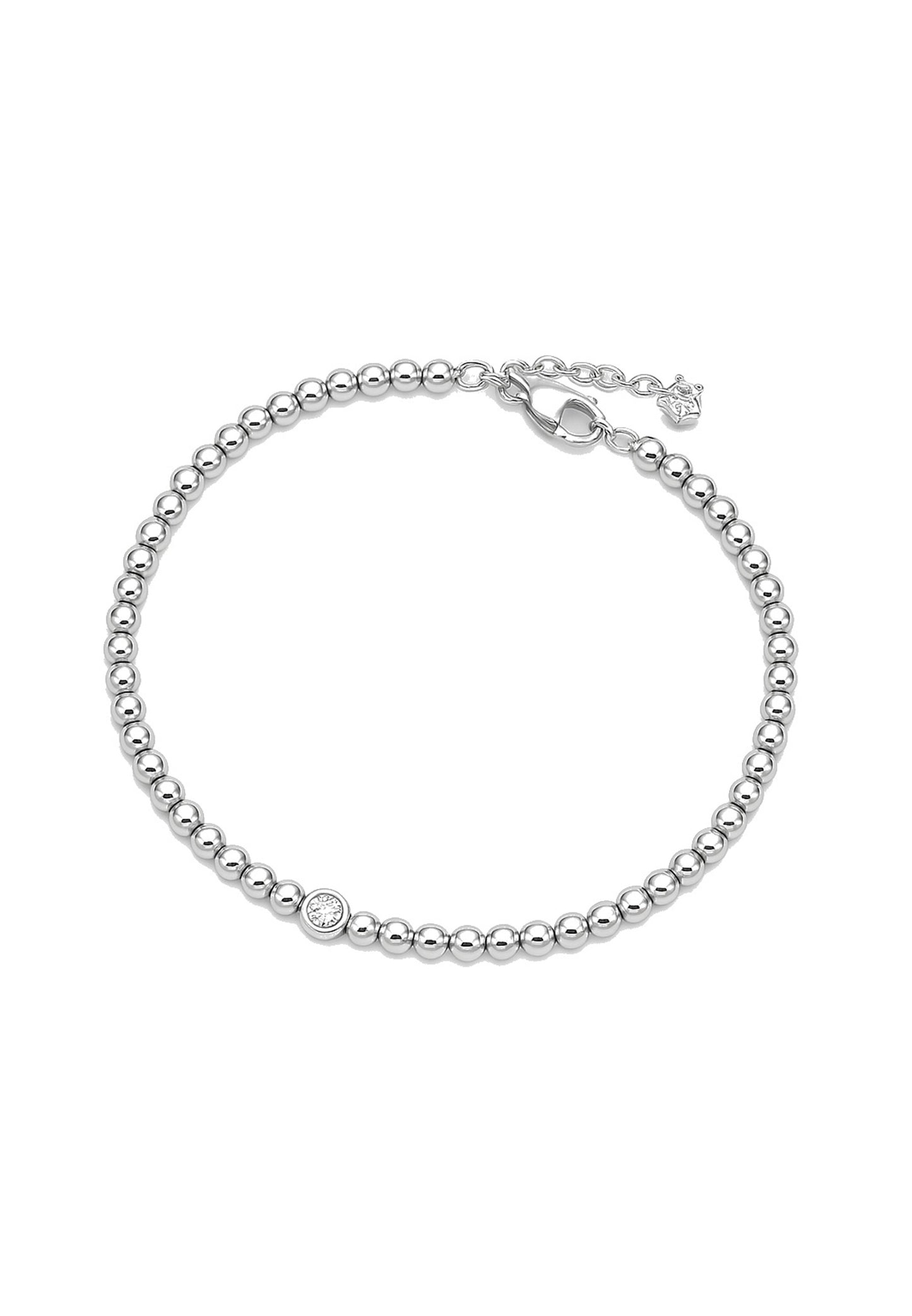 Bracelet argent 925 perles et zirkonia 18 cm