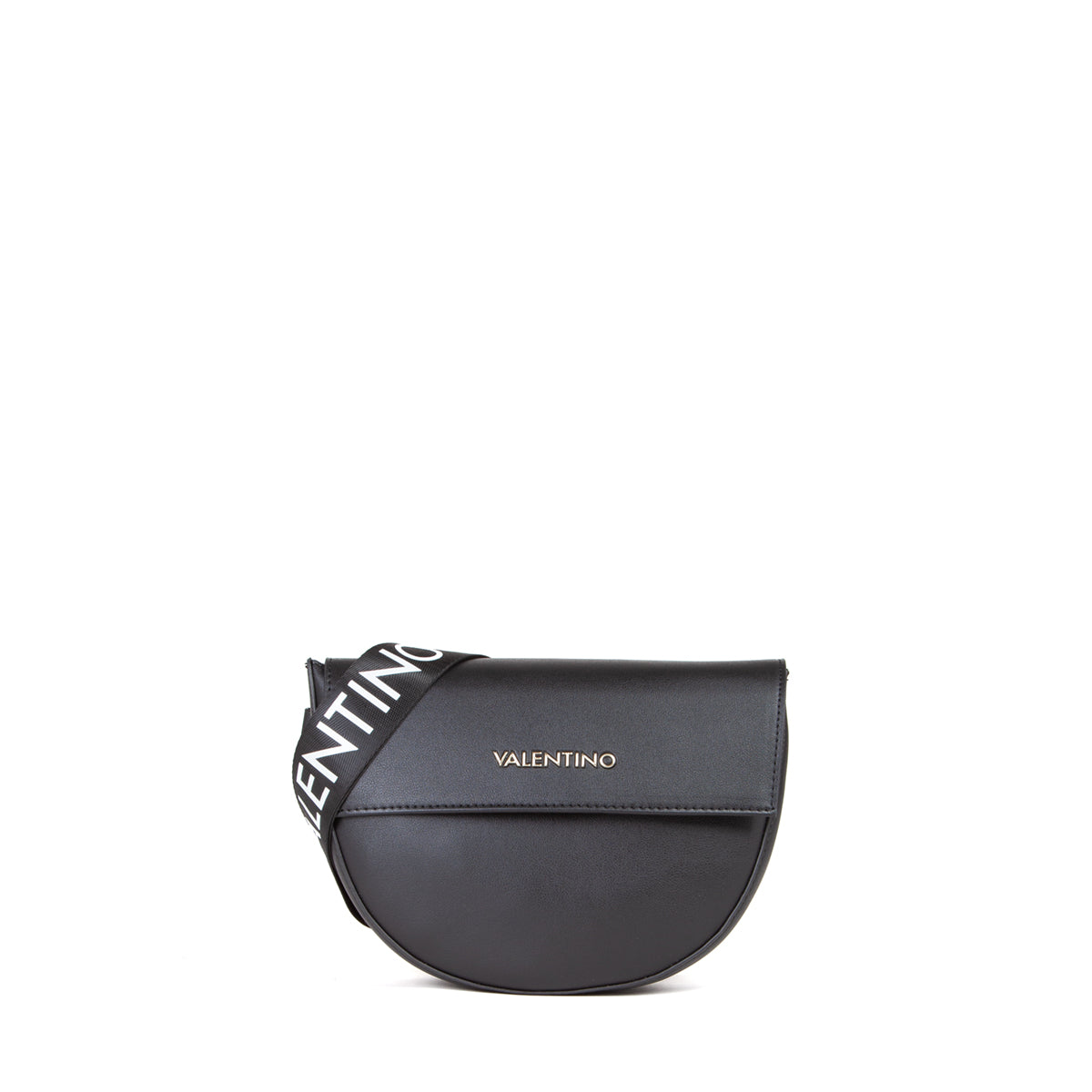 Sac bandoulière femme cuir synthétique noir demi-lune