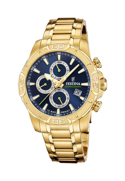 MONTRE TIMELESS CHRONOGRAPH BLEU BRACELET EN ACIER INOXYDABLE HOMME