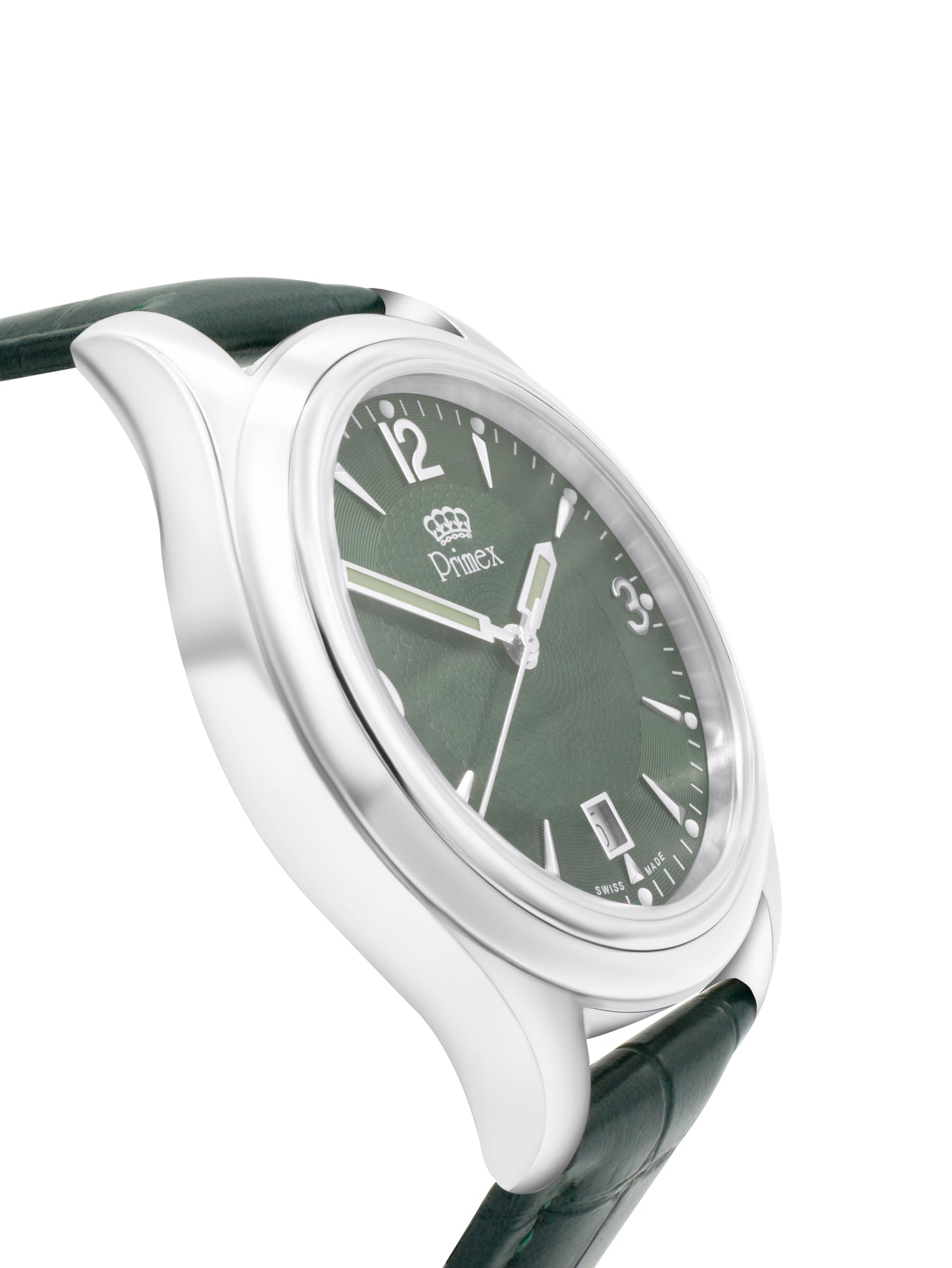 Montre homme militaire Swiss Made boîtier argent 50M