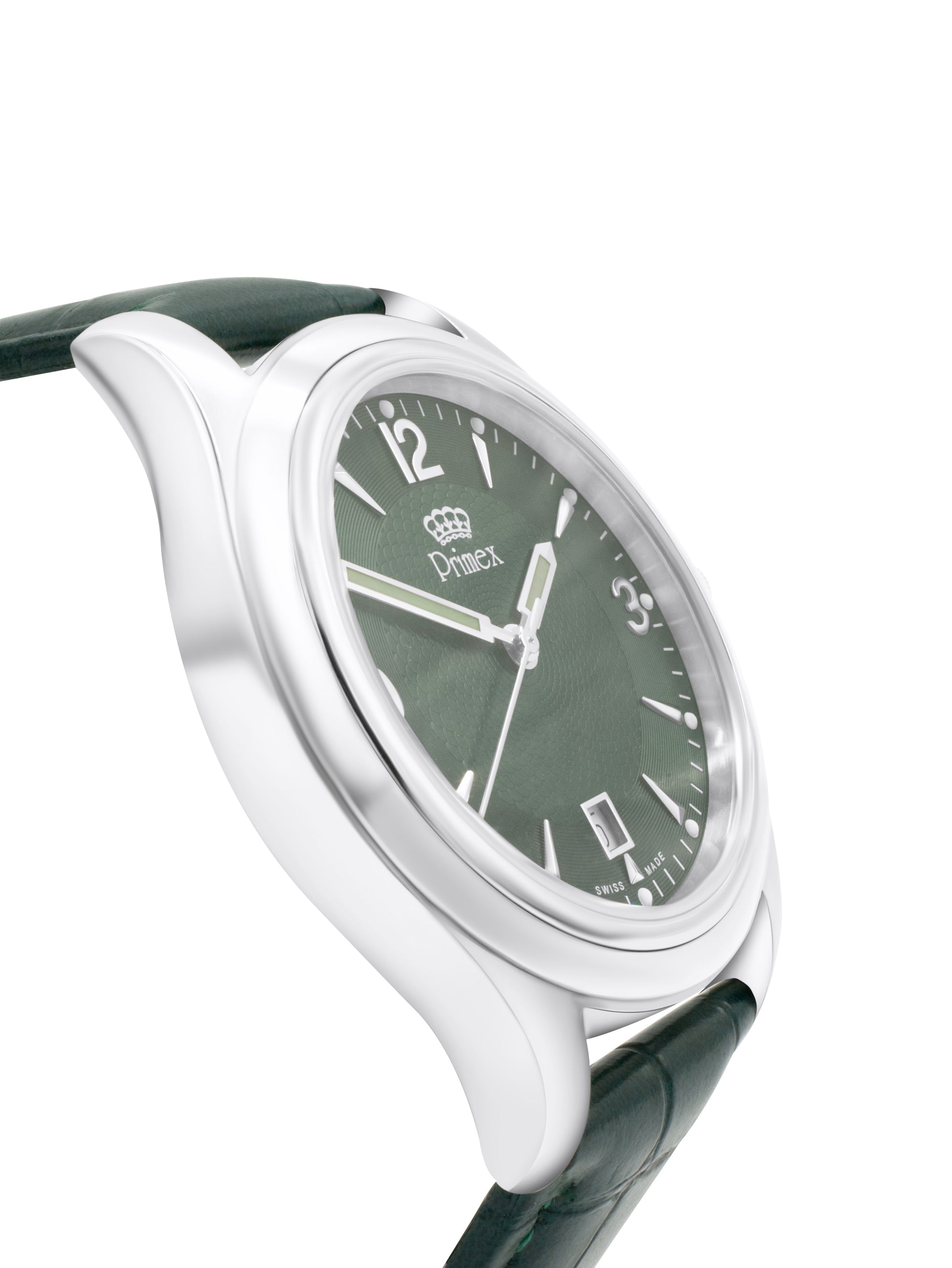 Montre homme militaire Swiss Made boîtier argent 50M