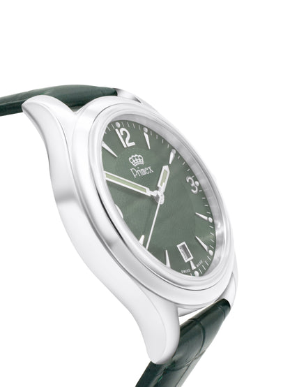 Montre homme militaire Swiss Made boîtier argent 50M