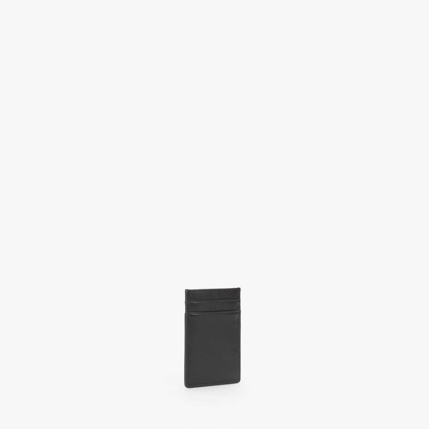 Porte-cartes homme cuir grainé noir élégant