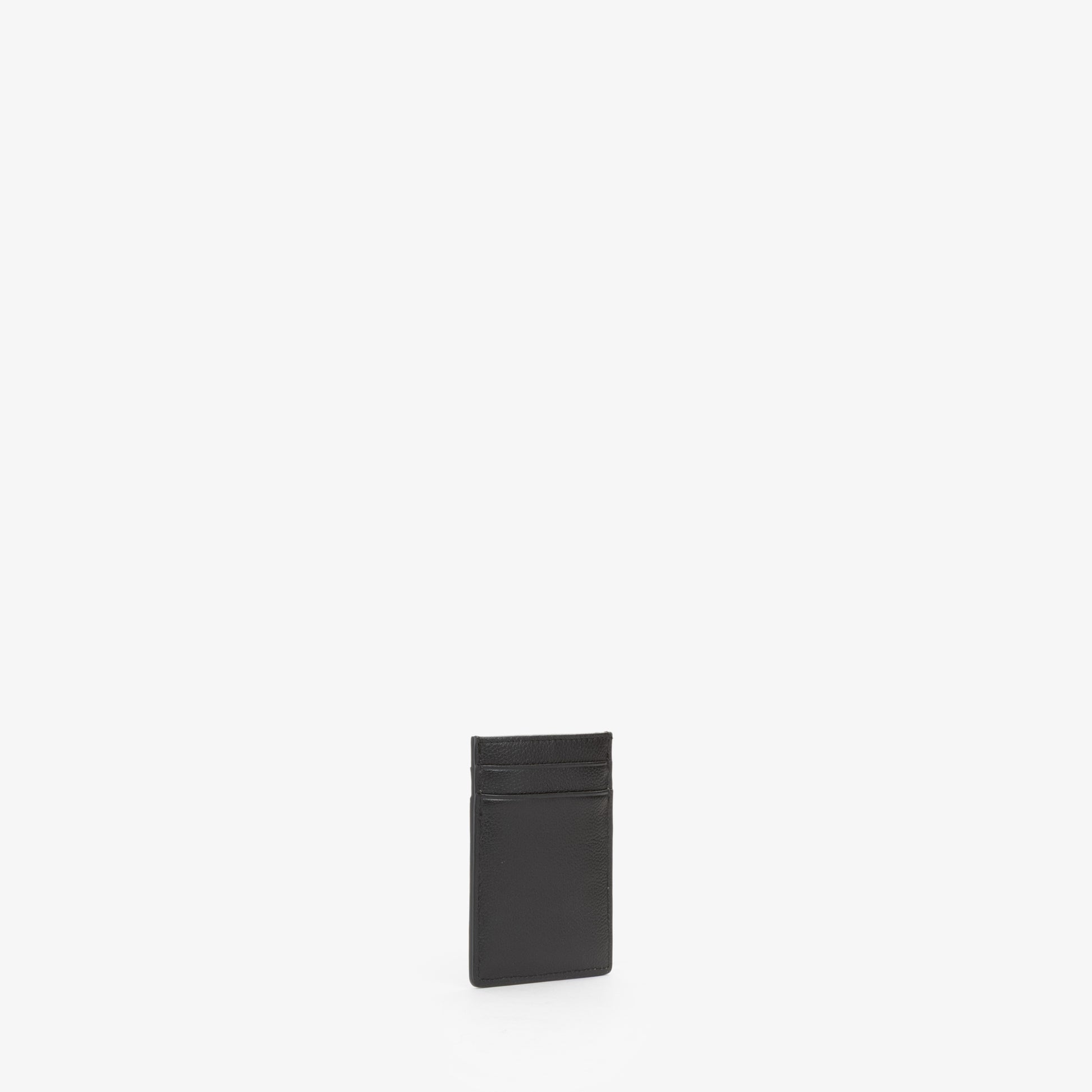 Porte-cartes homme cuir grainé noir élégant