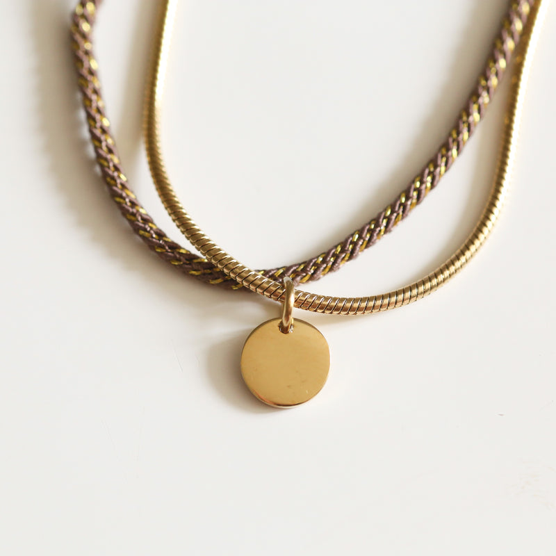 BRACELET FEMME PAILLETE   MARRON GLACE