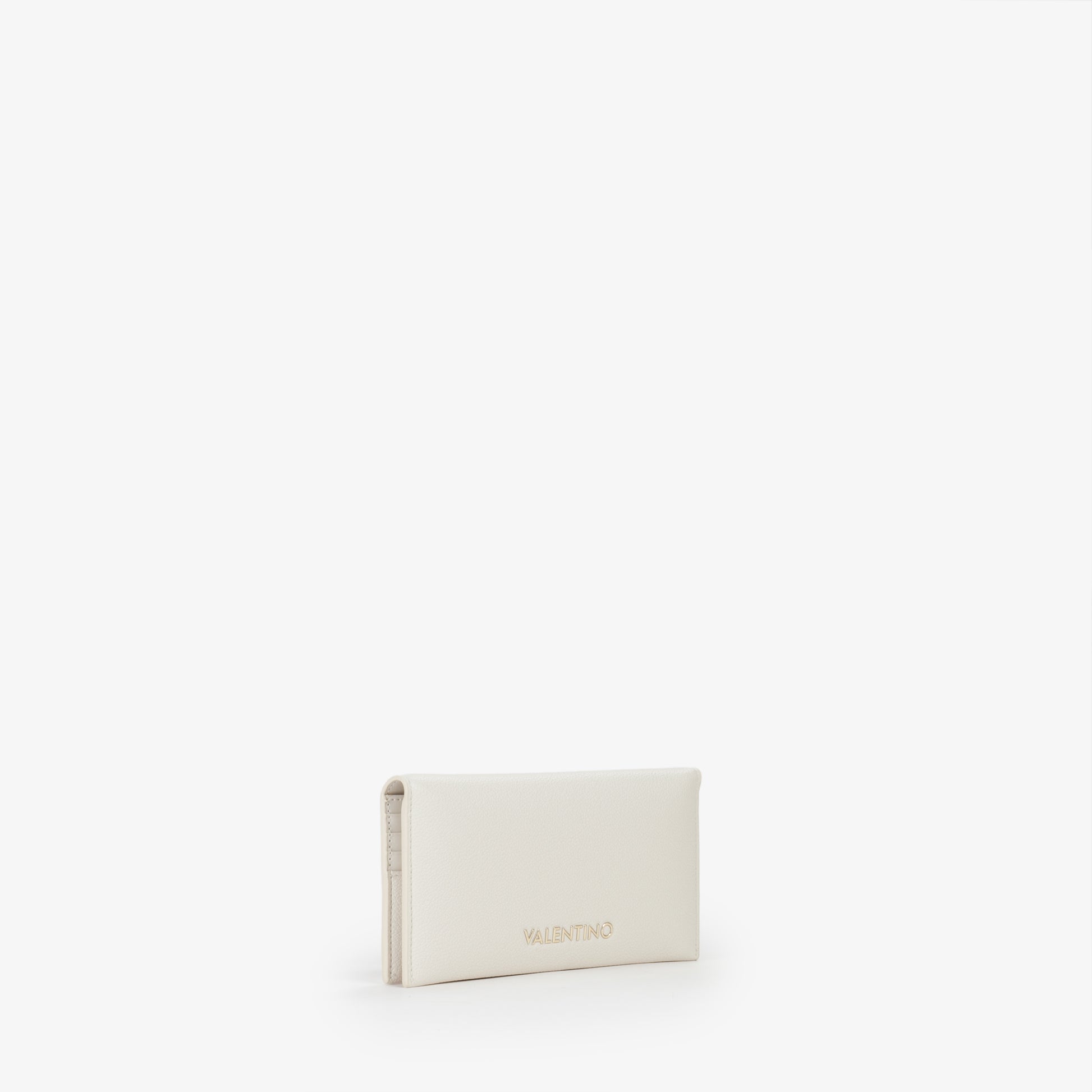 Portefeuille femme écru simili cuir format enveloppe
