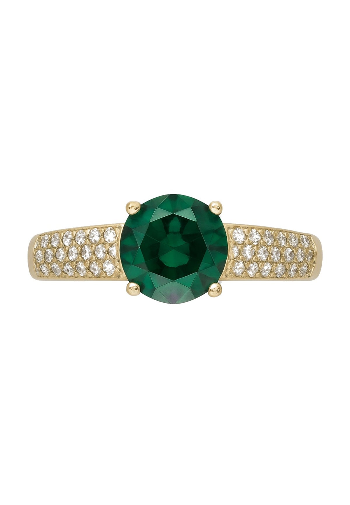 ANELLO CON PLACCA - ZIRCONIA - ZIRCONIA VERDE