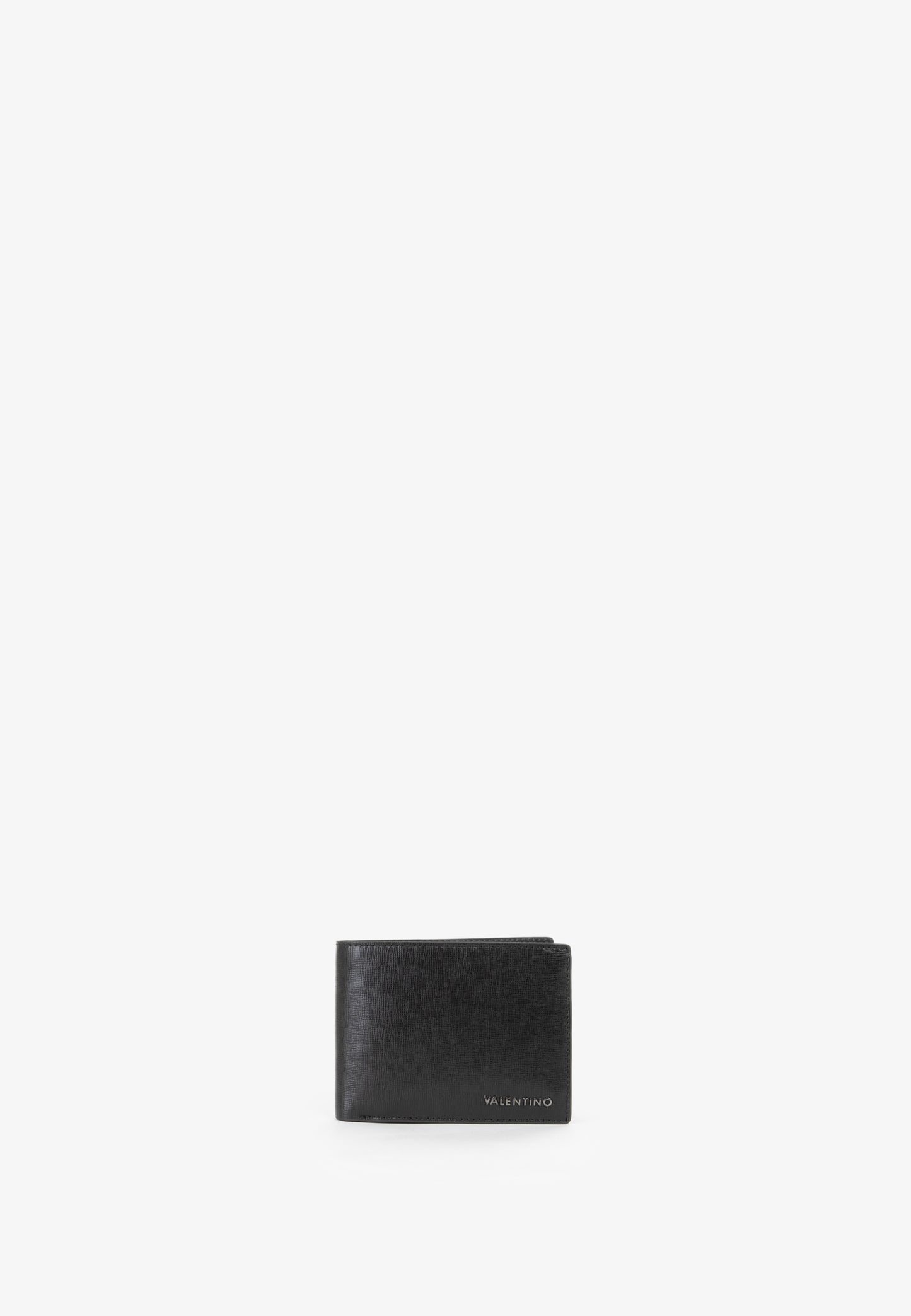 Portefeuille homme cuir noir grainé avec logo discret