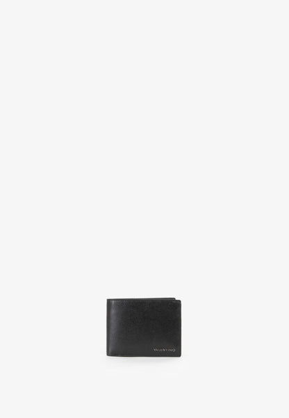 Portefeuille homme cuir noir grainé avec logo discret
