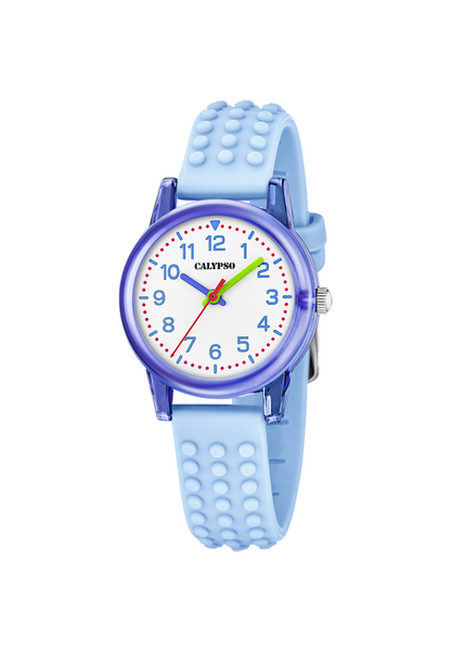 MONTRE BLEU, BRACELET CAOUTCHOUC, FILLE