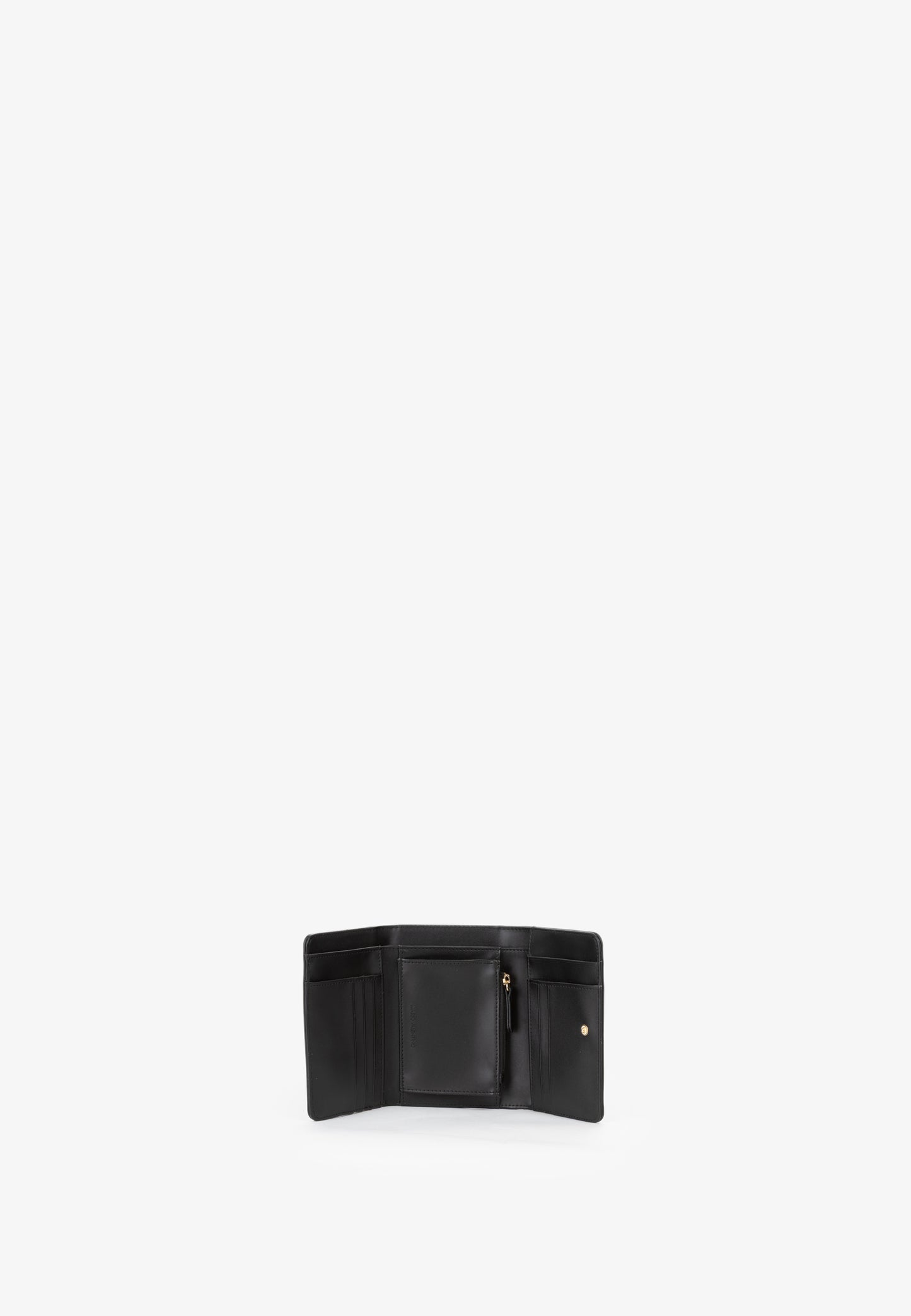 Portefeuille femme cuir grainé noir compact élégant