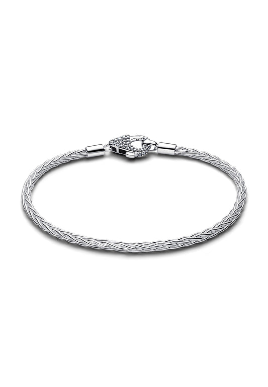 Bracelet à Charms en chaîne à fermoir pavé et queue de renard