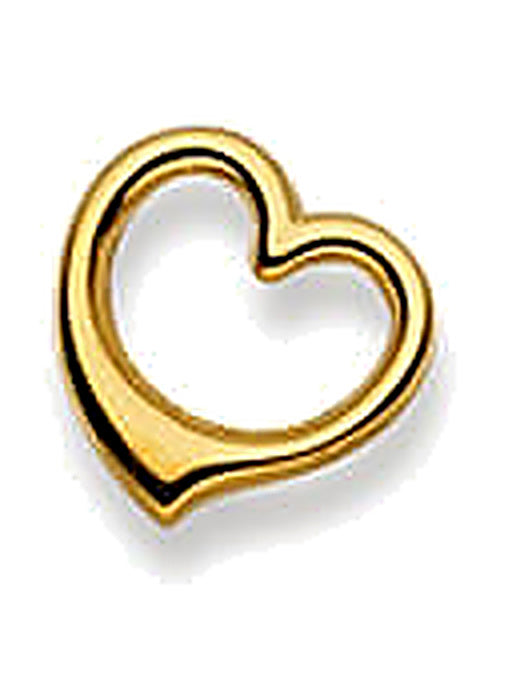 Pendentif cœur femme or jaune 18 carats