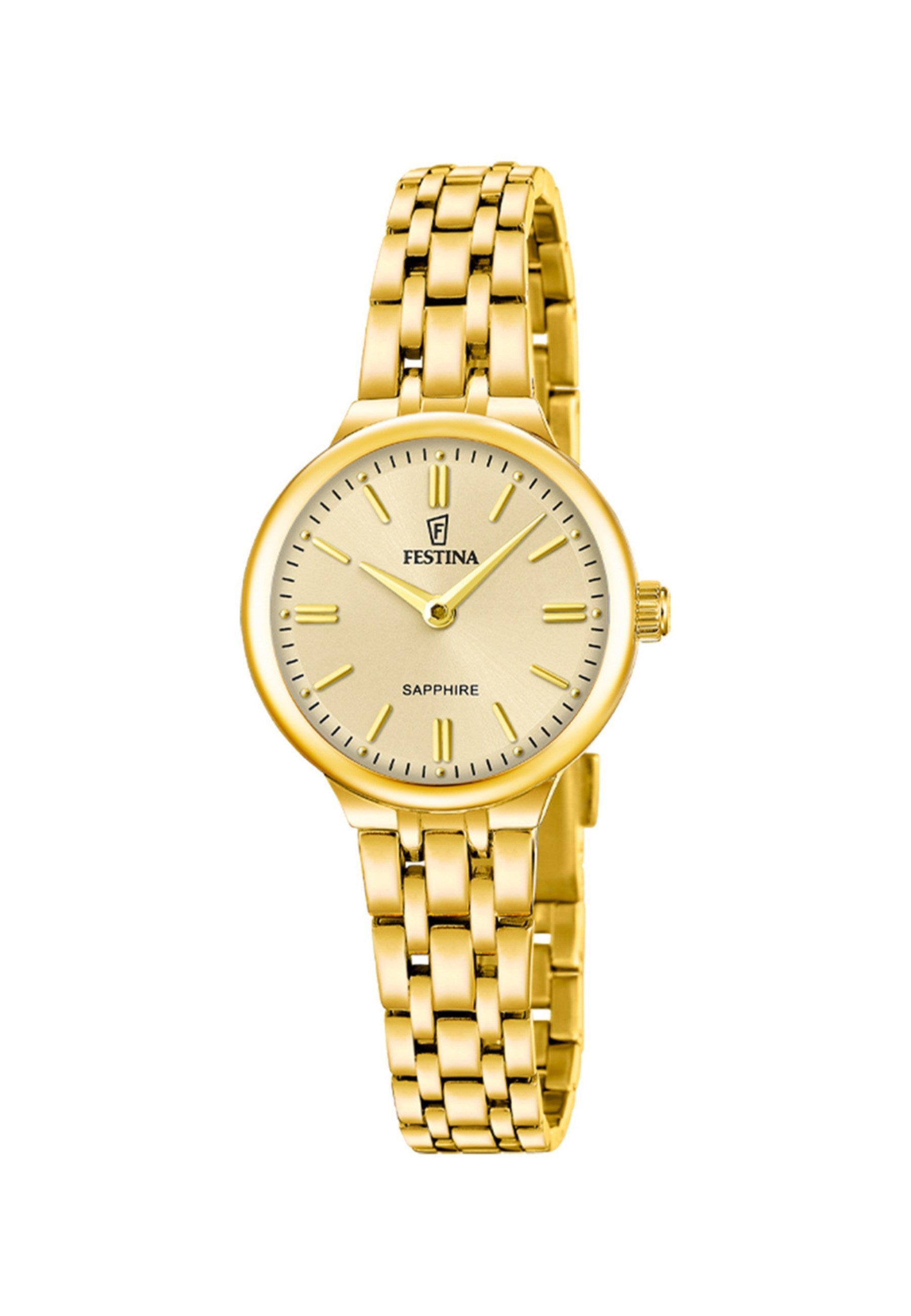 MONTRE MADEMOISELLE DORÉ, BRACELET ACIER INOXYDABLE, FEMME