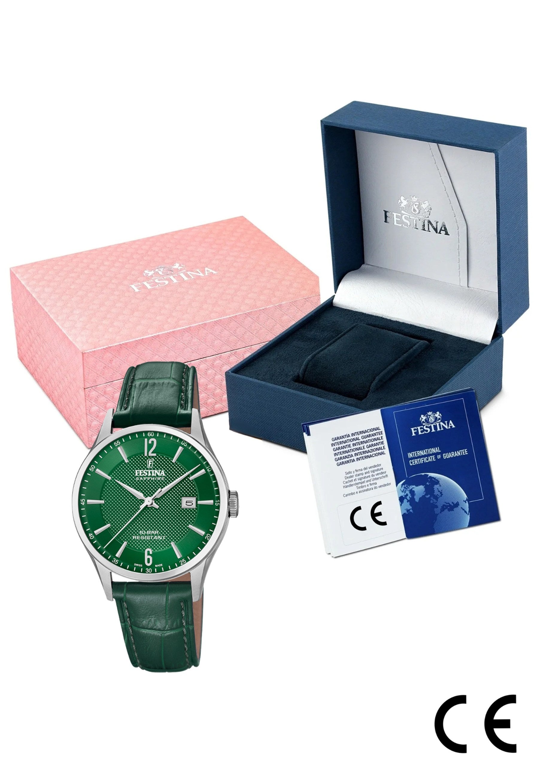 MONTRE SWISS MADE VERT, HOMME