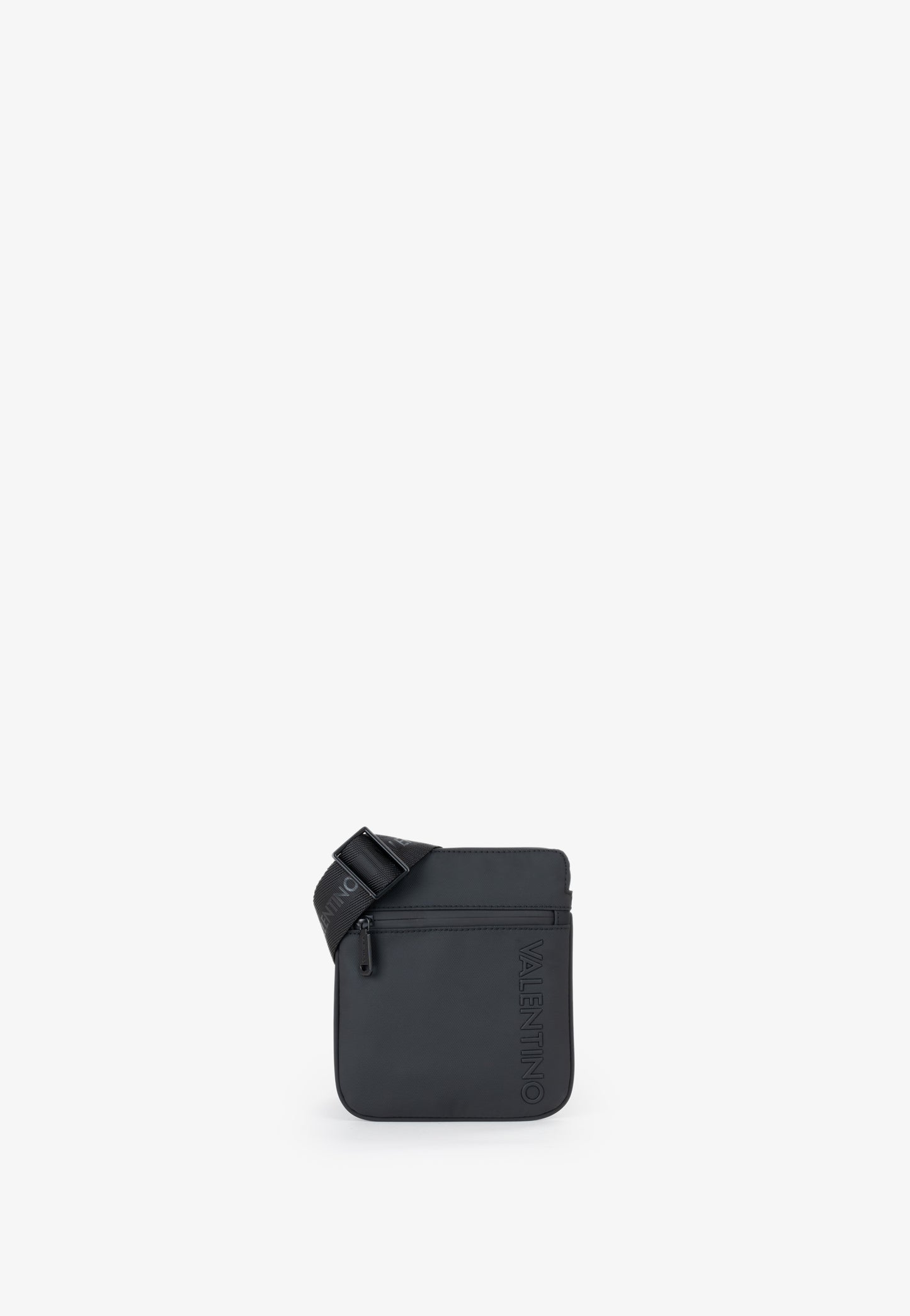 Sac bandoulière homme noir mat zippé compact