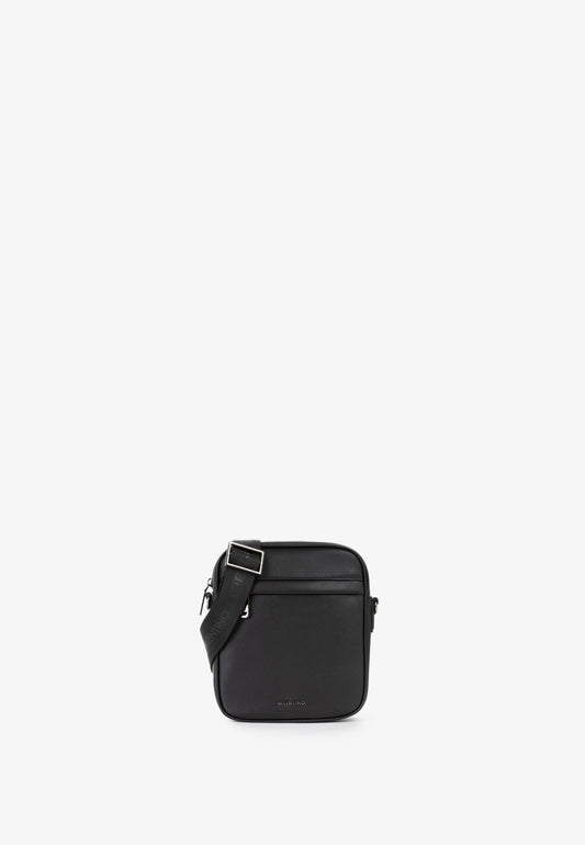 Sac reporter homme noir zippé bandoulière réglable