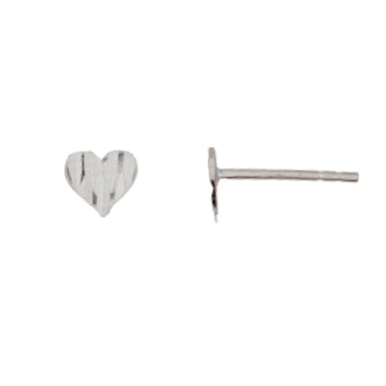 Boucles d'oreilles femme argent rhodié motif cœur