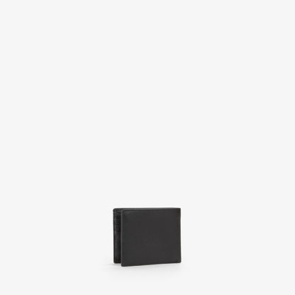 Portefeuille homme cuir grainé noir bifold élégant