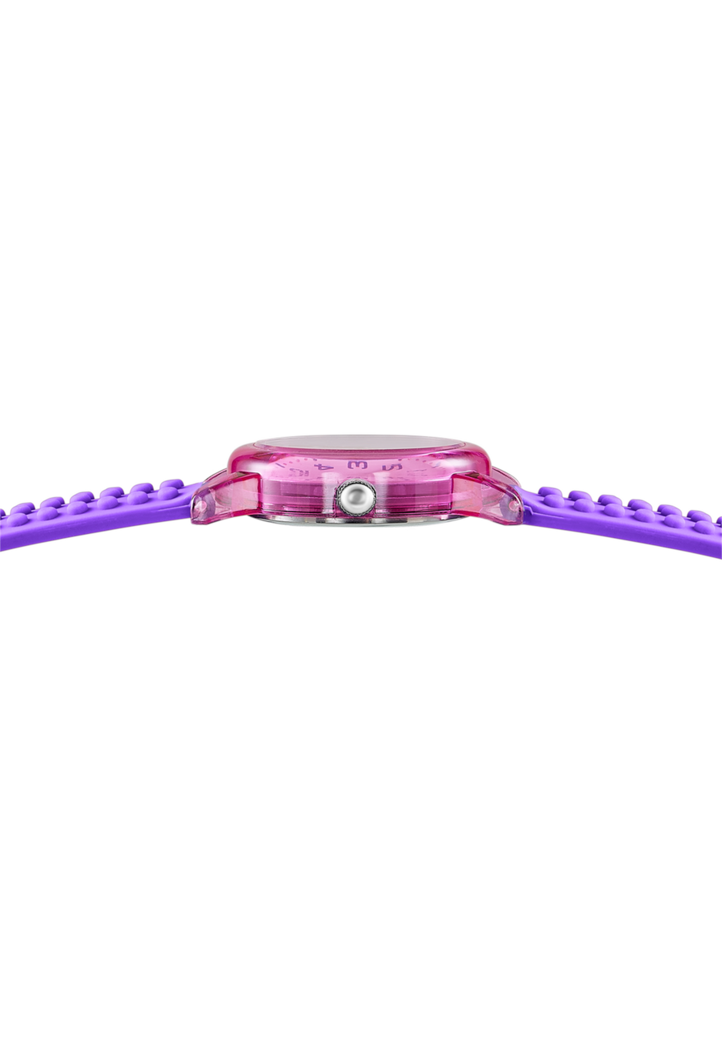 MONTRE VIOLET, BRACELET CAOUTCHOUC, FILLE