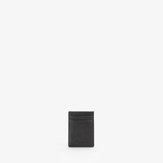 Porte-cartes homme cuir grainé noir élégant