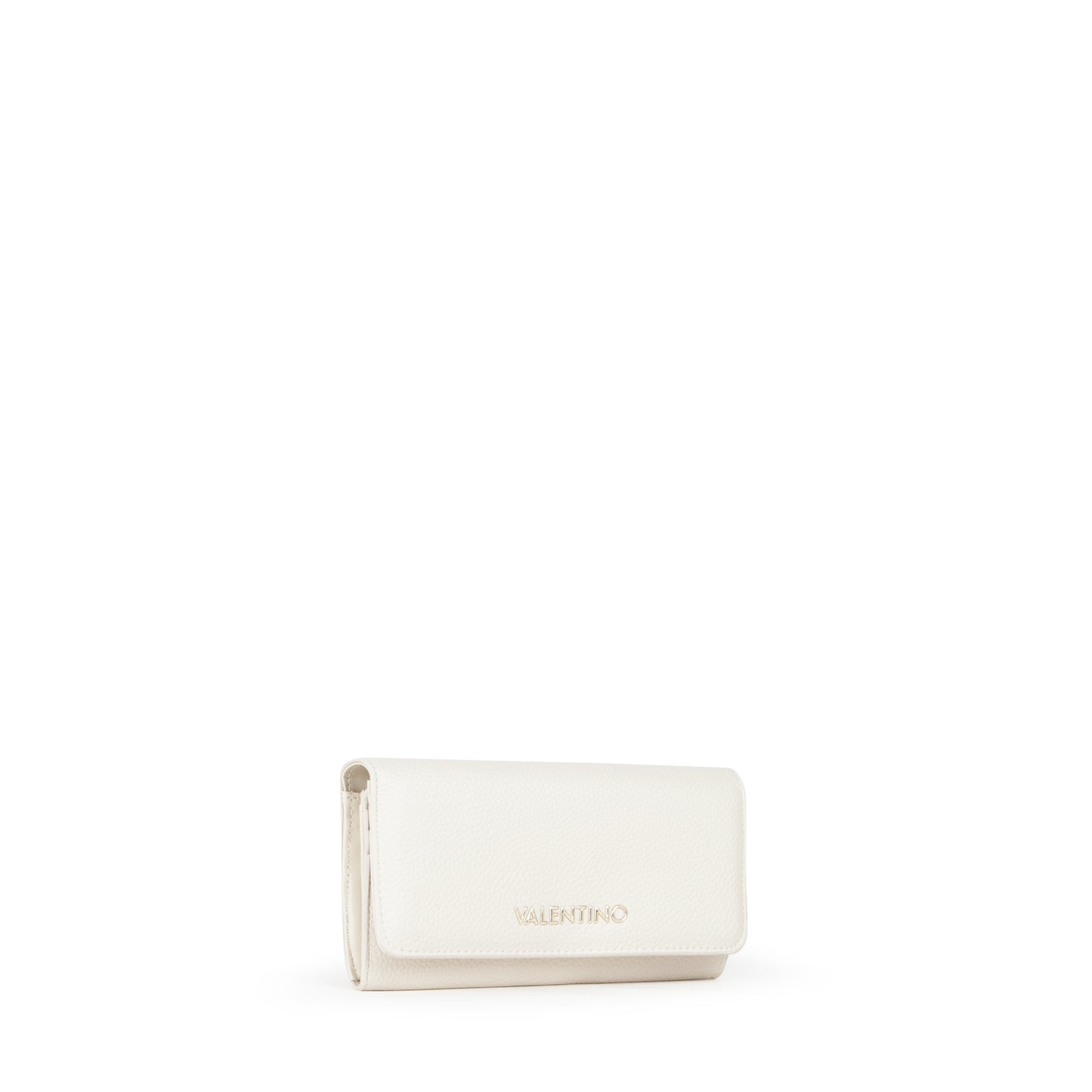 Portefeuille femme écru simili cuir fermeture rabat Valentino