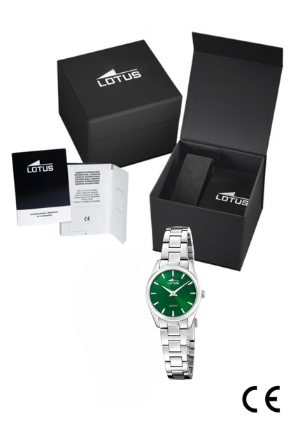 MONTRE FEMME TOGETHER AVEC CADRAN VERT ET BRACELET EN ACIER
