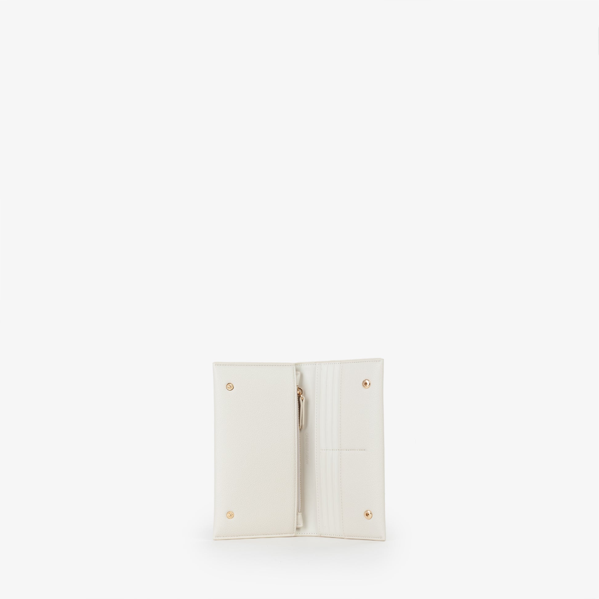 Portefeuille femme écru simili cuir format enveloppe