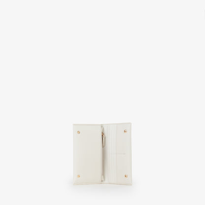 Portefeuille femme écru simili cuir format enveloppe