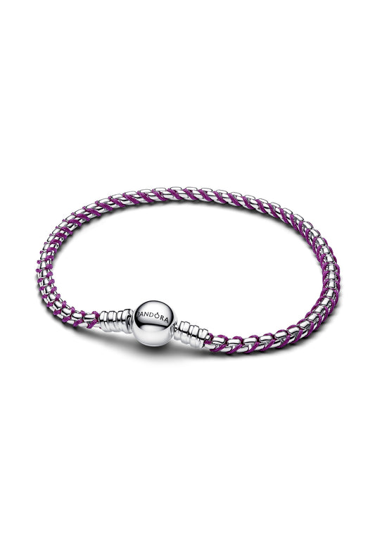 Bracelet à maillons en cordon violet