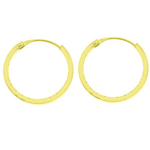 Créoles femme or jaune 9 carats 17 mm charnière