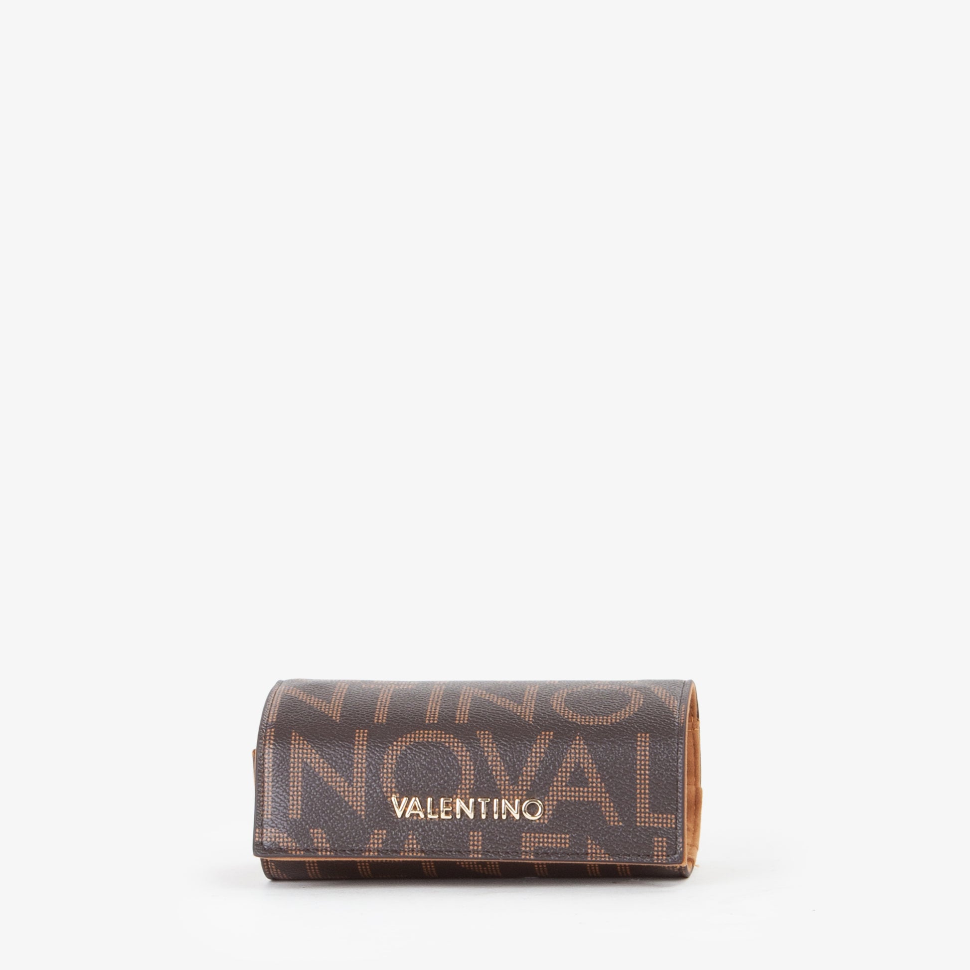 Trousse femme simili cuir monogramme marron camel
