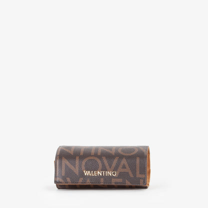Trousse femme simili cuir monogramme marron camel