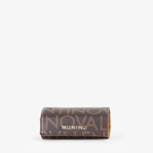 Trousse femme simili cuir monogramme marron camel