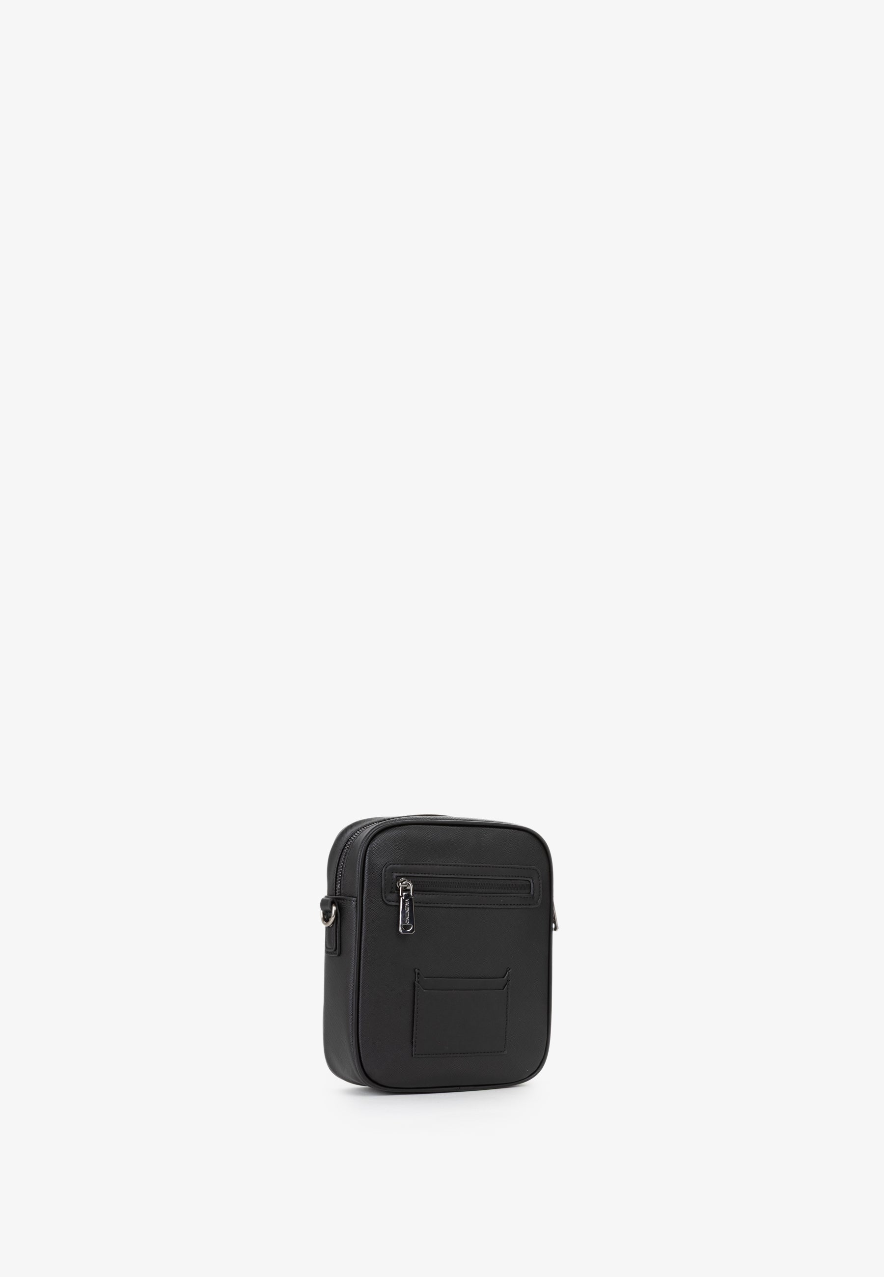 Sac reporter homme noir zippé bandoulière réglable