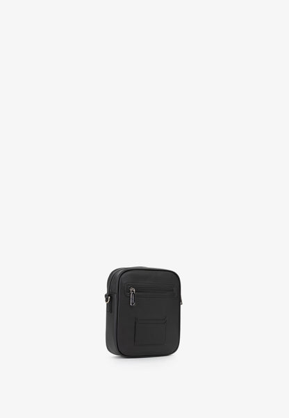 Sac reporter homme noir zippé bandoulière réglable