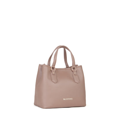 Sac à main femme taupe grainé anses doubles et bandoulière