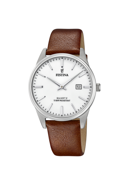 MONTRE GRIS, BRACELET CUIR, HOMME